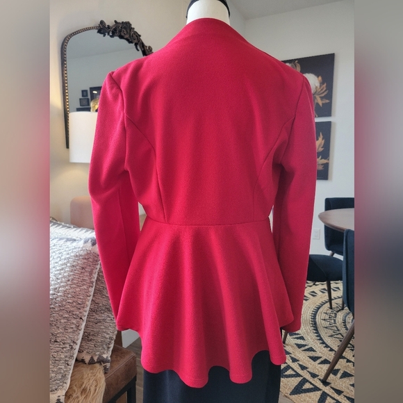 3/$30 SHEIN Vibrant Red Women's Blazer - Picture 7 of 8